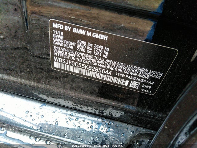BMW M5 2019 WBSJF0C55KB285644 Image 10