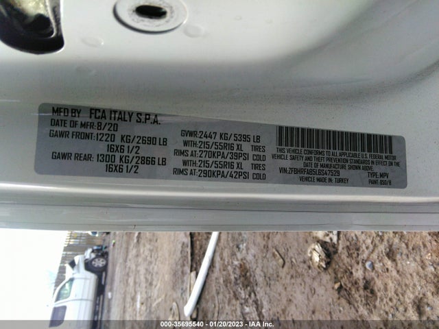 2020 Ram Promaster City, VIN: ZFBHRFAB5L6S47529