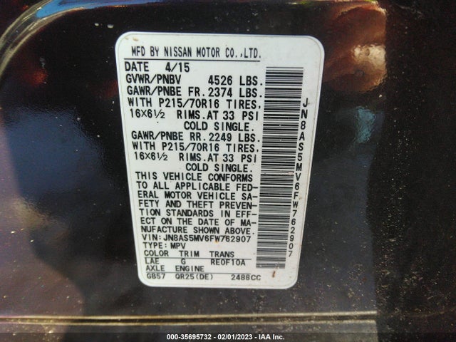 Nissan Rogue Select S 2015 JN8AS5MV6FW762907 Image 10