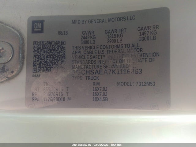 Chevrolet Colorado 2wd Base 2019 1GCHSAEA7K1116863 Image 10