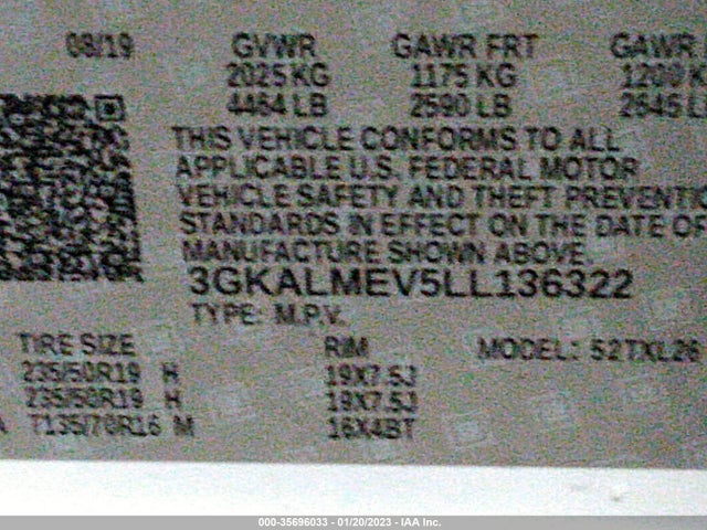 GMC Terrain Sle 2020 3GKALMEV5LL136322 Image 11