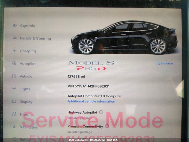 2015 Tesla Model S, VIN: 5YJSA1H42FF092631