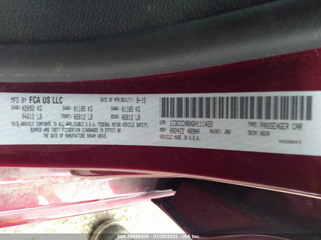 Chrysler 200 Limited 2016 1C3CCCABXGN111422 Image 10