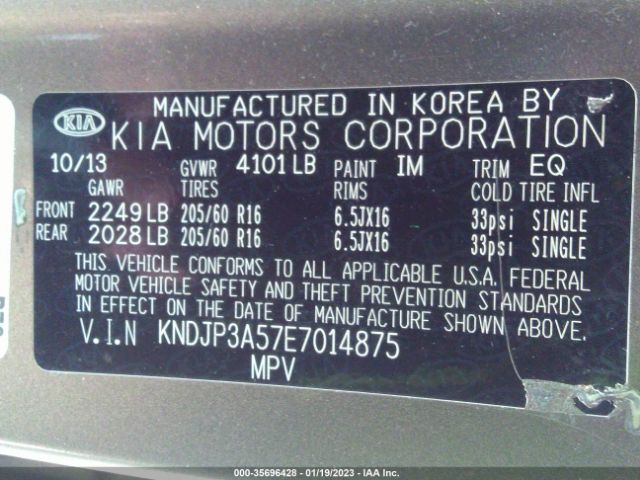 KNDJP3A57E7014875 KIA SOUL +