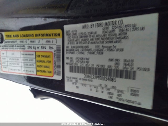 Lincoln MKZ 2014 3LN6L2J99ER834085 Image 9