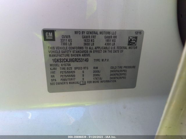 1GKS2CKJ8GR253149 GMC YUKON DENALI