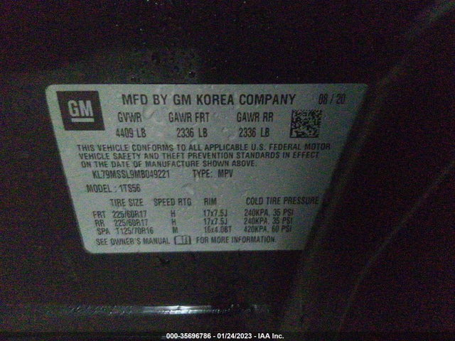 Chevrolet Trailblazer Activ 2021 KL79MSSL9MB049221 Image 9