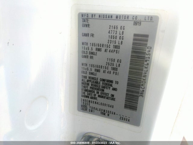 2020 Nissan NV 200, VIN: 3N6CM0KN4LK691540