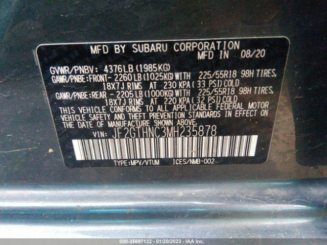 JF2GTHNC3MH235878 Subaru Crosstrek Limited