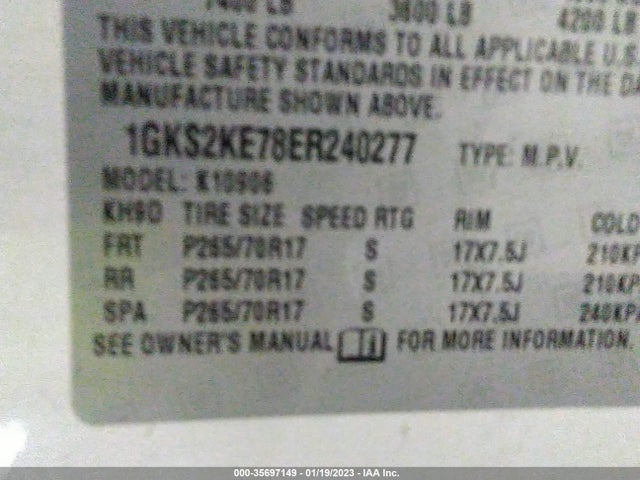 GMC Yukon Xl Slt 2014 1GKS2KE78ER240277 Image 9