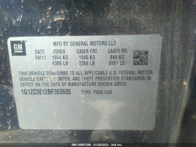 Chevrolet Malibu Lt W/1lt 2011 1G1ZC5E12BF353605 Image 10