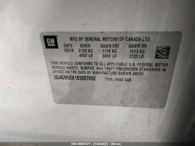 2G4GN5EX1E9267692 Buick Regal Premium I