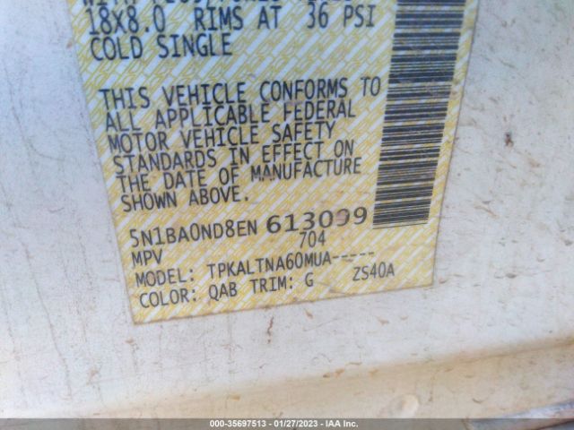 5N1BA0ND8EN613099 Nissan ARMADA SV