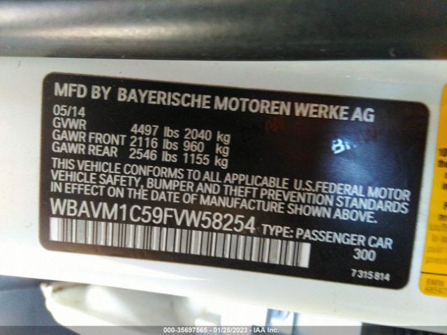 WBAVM1C59FVW58254 BMW X1 Sdrive28i
