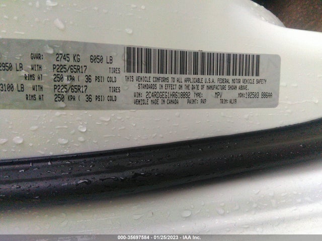 Dodge Grand Caravan Gt 2017 2C4RDGEG1HR618892 Image 9