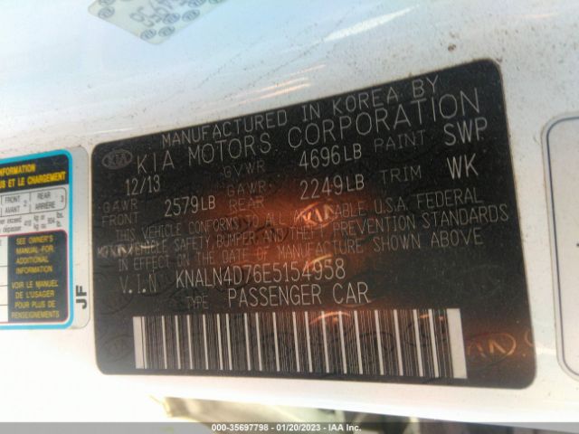 KNALN4D76E5154958 KIA Cadenza Limited