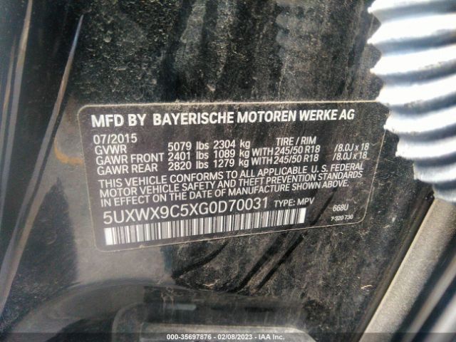 5UXWX9C5XG0D70031 BMW X3 Xdrive28i