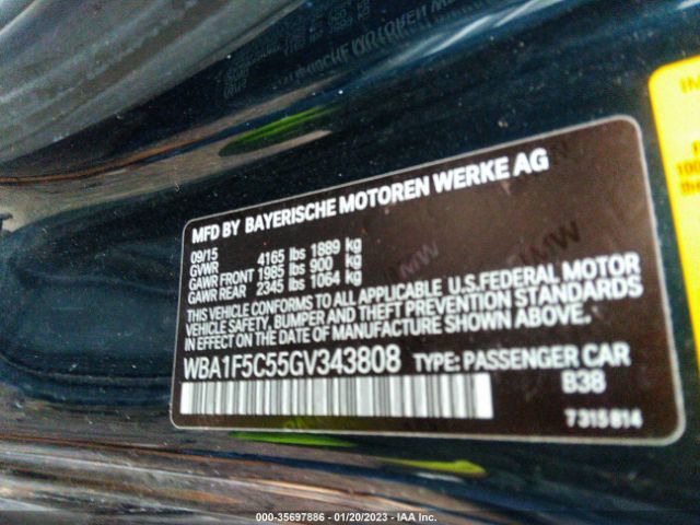 WBA1F5C55GV343808 BMW 2 Series 228i