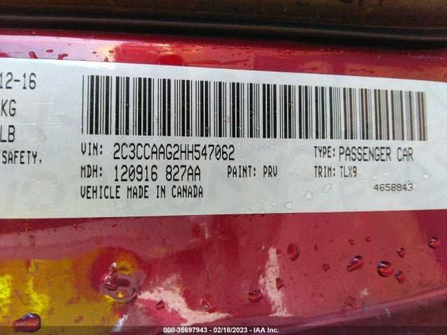 2C3CCAAG2HH547062 Chrysler 300 Limited