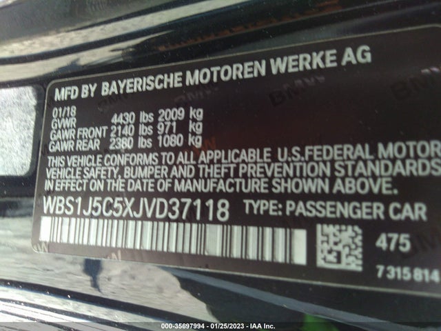 2018 BMW M2, VIN: WBS1J5C5XJVD37118