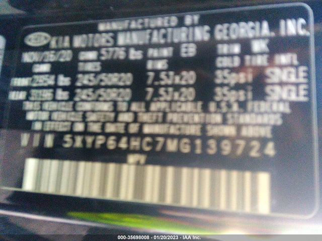 2021 Kia Telluride, VIN: 5XYP64HC7MG139724