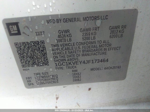 Chevrolet Silverado 2500hd Lt 2018 1GC1KVEY4JF173464 Image 10