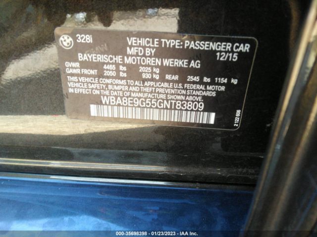 WBA8E9G55GNT83809 BMW 3 Series 328i