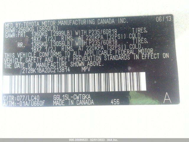 Lexus RX 350 2013 2T2BK1BA2DC213814 Image 10