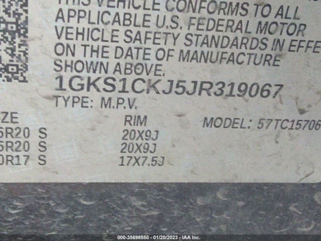 1GKS1CKJ5JR319067 GMC YUKON DENALI