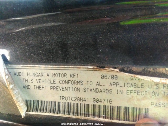 Audi TT 2001 TRUTC28N411004716 Image 9