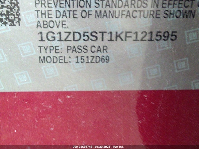 Chevrolet MALIBU LT 2019 1G1ZD5ST1KF121595 Image 11