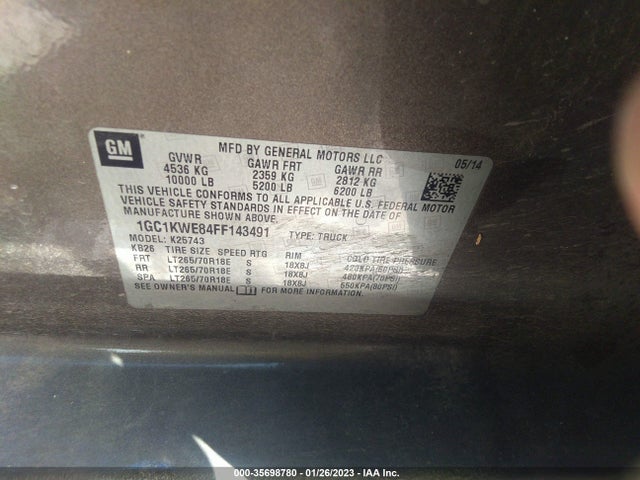 Chevrolet Silverado 2500hd Ltz 2015 1GC1KWE84FF143491 Image 10