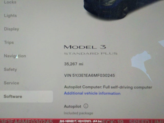 Tesla Model 3 Standard Range Plus 2021 5YJ3E1EA6MF030245 Image 11