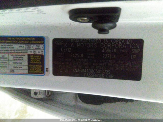 KNAGM4AD8C5013739 KIA OPTIMA HYBRID