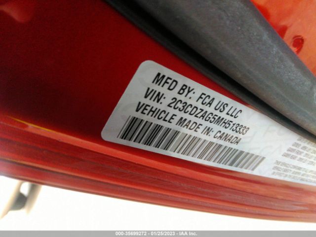 2C3CDZAG5MH513333 Dodge Challenger Sxt