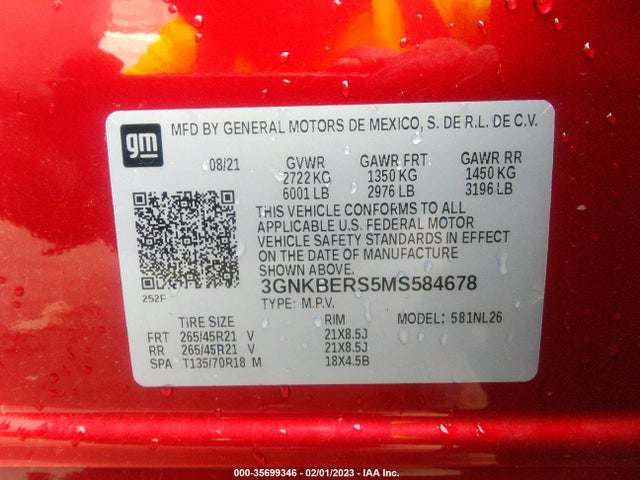 Chevrolet BLAZER RS 2021 3GNKBERS5MS584678 Image 9