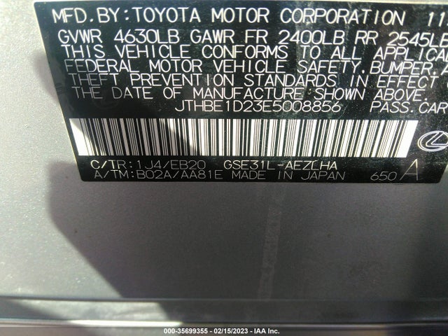 JTHBE1D23E5008856 Lexus IS 350