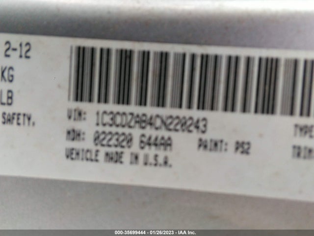 Dodge AVENGER SE 2012 1C3CDZAB4CN220243 Image 10
