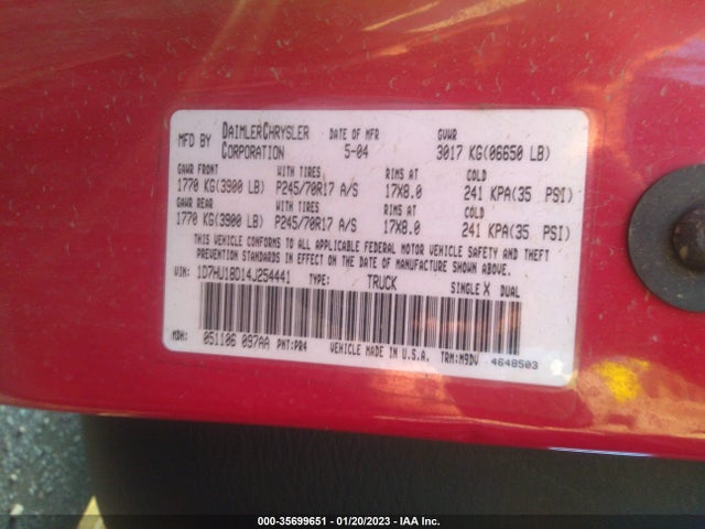 Dodge Ram 1500 Slt 2004 1D7HU18D14J254441 Image 10