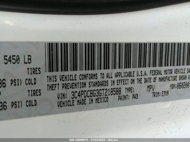 Dodge Journey Sxt 2016 3C4PDCBG3GT218588 Image 10