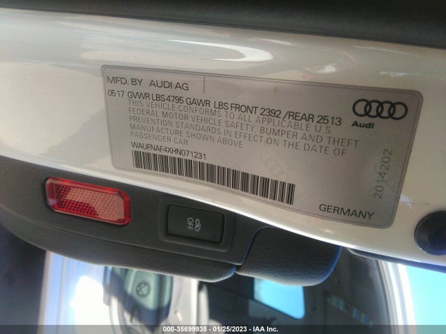WAUFNAF4XHN071231 Audi A4 Prestige
