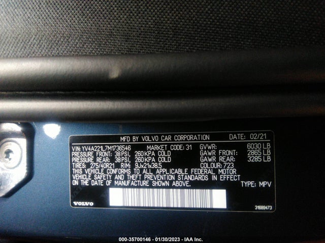 Volvo Xc90 Inscription 2021 YV4A221L7M1736546 Image 10