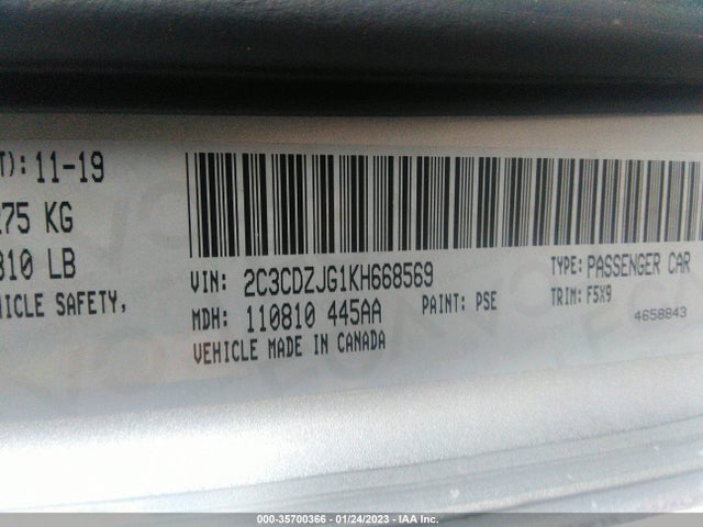 Dodge Challenger Gt 2019 2C3CDZJG1KH668569 Image 9