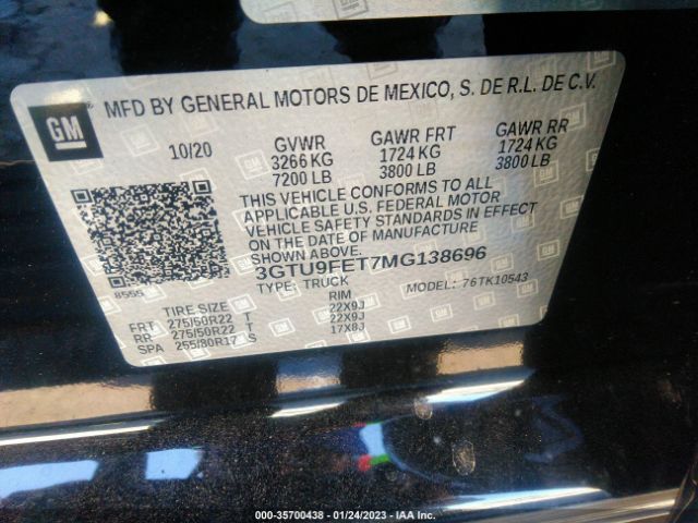 3GTU9FET7MG138696 GMC Sierra 1500 Denali