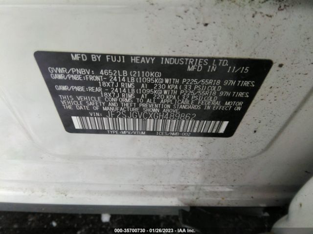 JF2SJGVCXGH489862 Subaru Forester 2.0xt Touring