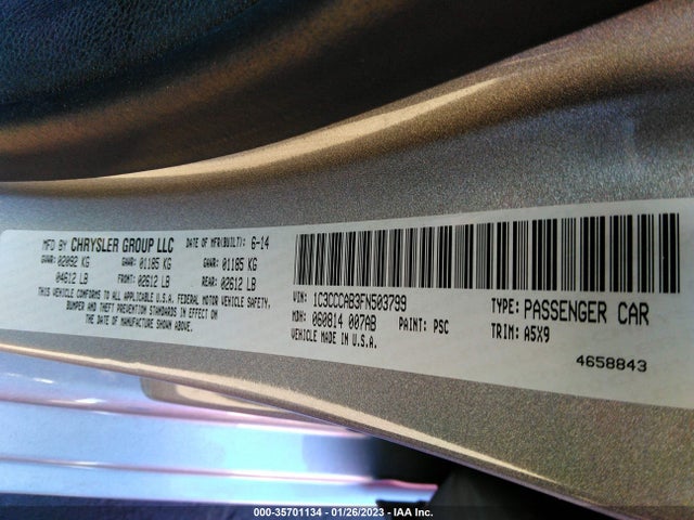 Chrysler 200 Limited 2015 1C3CCCAB3FN503799 Image 10