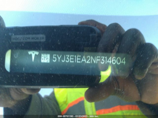 5YJ3E1EA2NF314604 Tesla MODEL 3