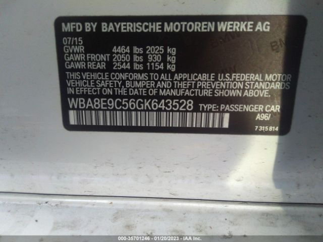 WBA8E9C56GK643528 BMW 3 Series 328i