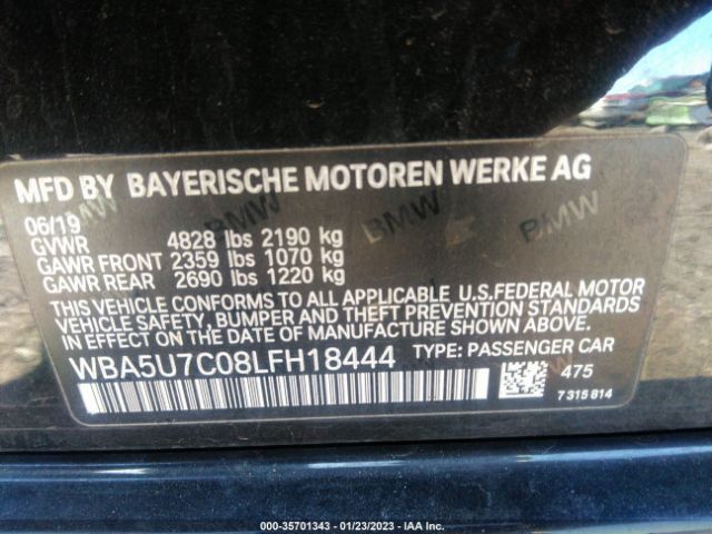 WBA5U7C08LFH18444 BMW 3 Series M340i
