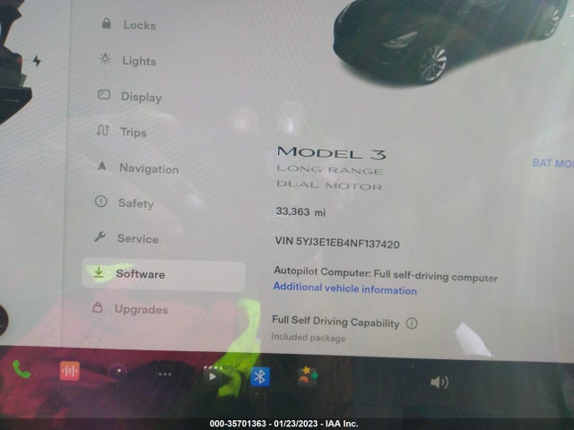 Tesla Model 3 Long Range 2022 5YJ3E1EB4NF137420 Image 7